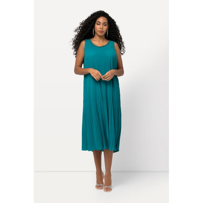 Robe Maxi Bleu Marine Sans Manches Taille 8P - Coupe Empire, V Profond, Polyester, Neuf Avec étiquettes
