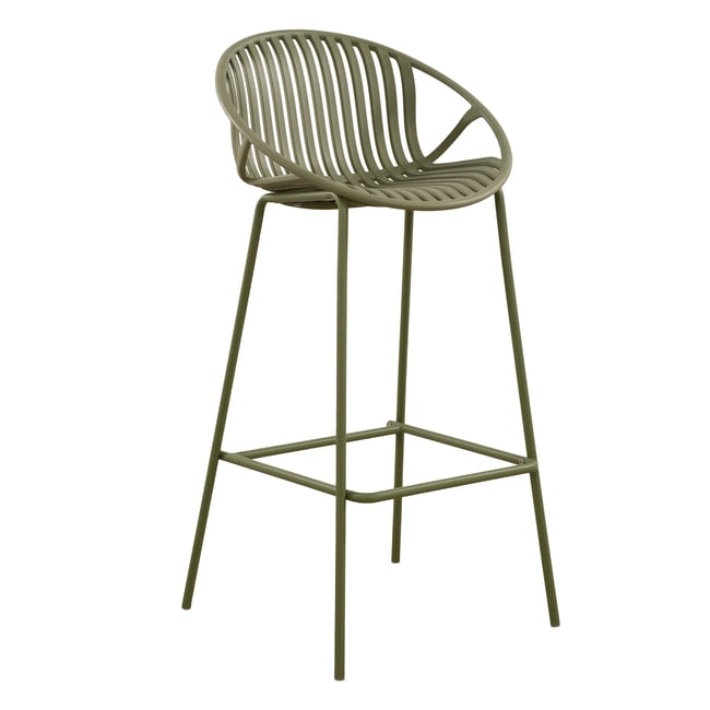 Tabouret Plastique - BAROW Couleur vert <span itemprop=