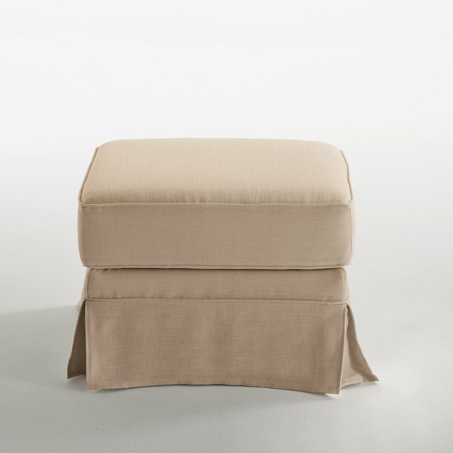 Pouf sfoderabile, lino spesso, comfort superiore, ADELIA - LA REDOUTE INTERIEURS