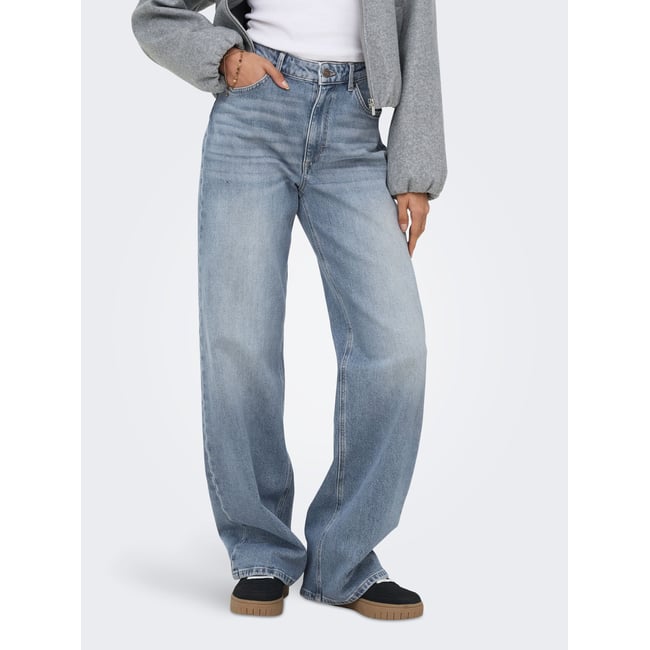 Jean À Jambe Large special blue grey denim <span itemprop=