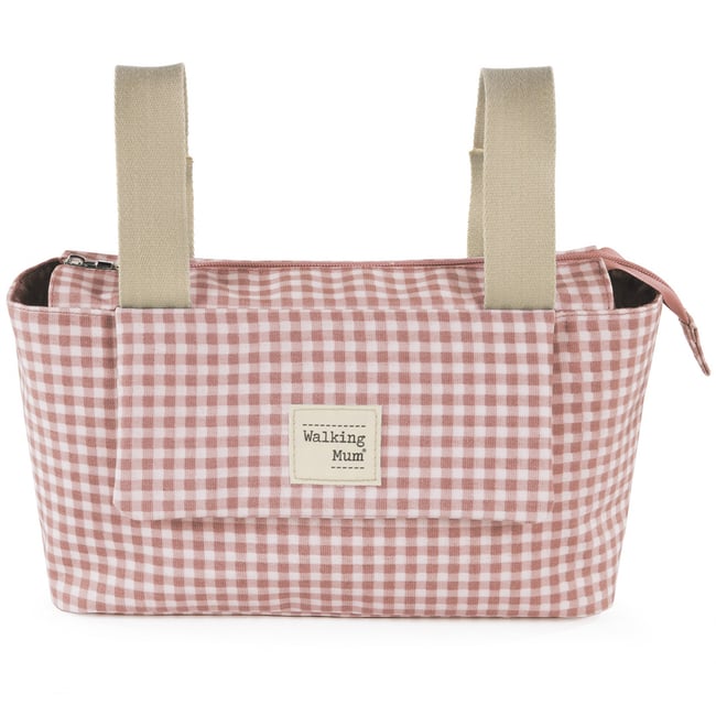 Sac à poussette rose, blanc <span itemprop=