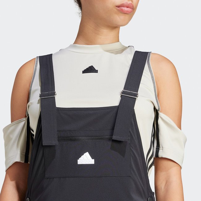 Tuta intera con spalline regolabili nero Adidas Sportswear La Redoute
