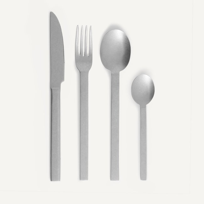 Servizio di posate 16 pezzi in acciaio inox spazzolato, Aisi inox spazzolato AM.PM