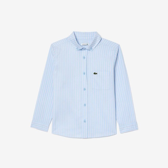 Camisa de mangas compridas azul <span itemprop=