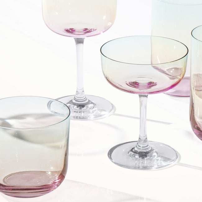 Like. By Villeroy & Boch - Lot De 2 Verres à Vin Like Grape 270 Ml - Verre Coloré Raisin Taupe Élégant