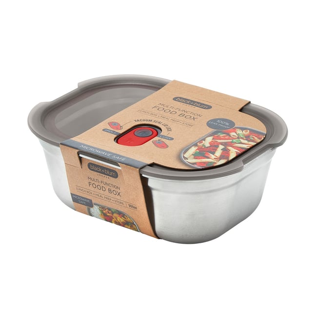 Boite repas 3 en 1 taille m en acier inoxydable micro ondable - BLACK + BLUM