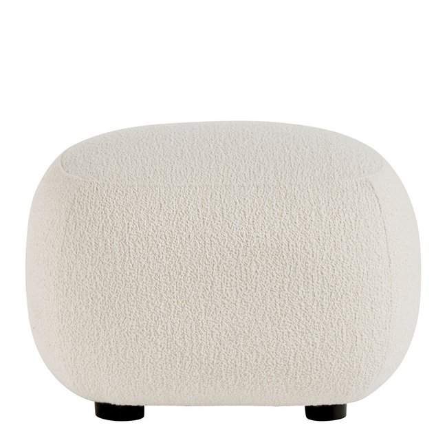 Pouf tissu bouclette 65x55x40 Couleur crème <span itemprop=