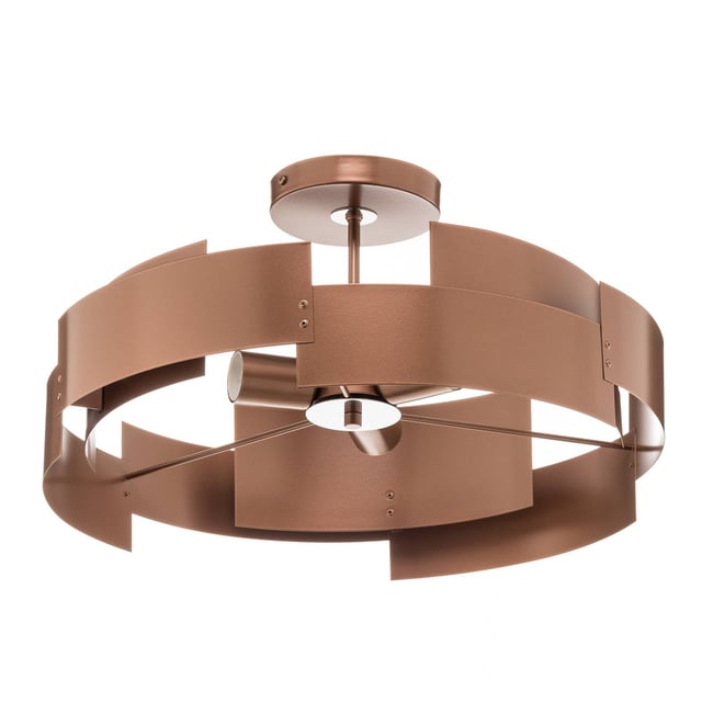 Plafonnier en métal moderne, Tori Couleur cuivre <span itemprop=