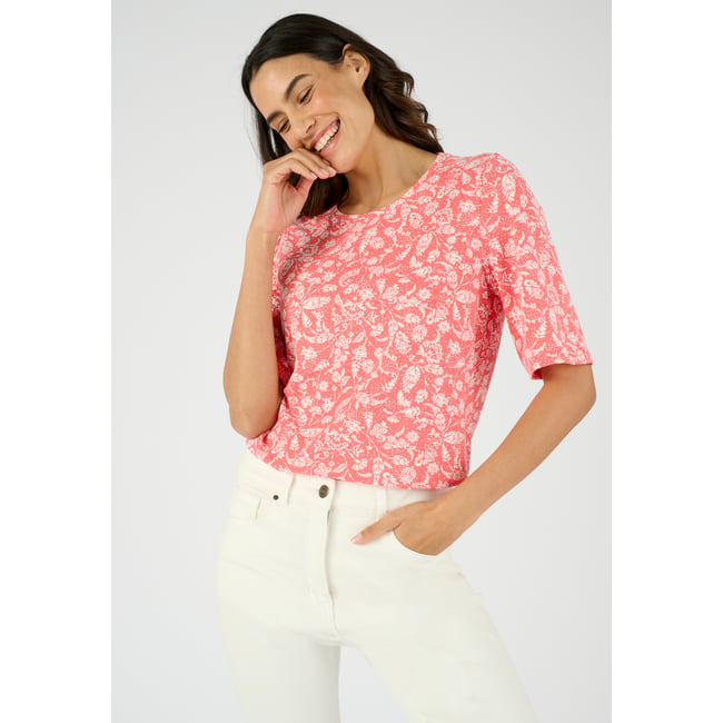 T-shirt maille souple Climatyl orange corail indien <span itemprop=
