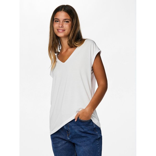 Camiseta con cuello de pico - PIECES