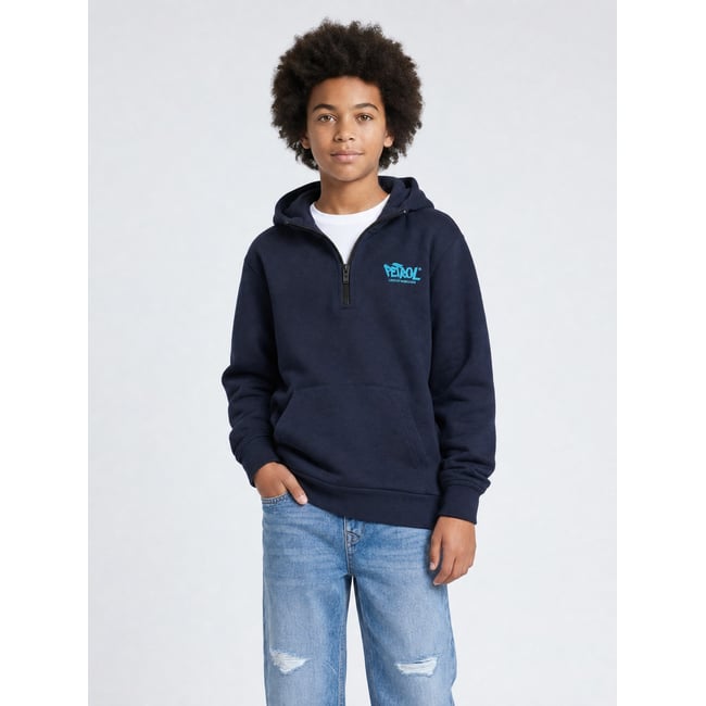 Sweat à capuche demi-zip millpark - PETROL INDUSTRIES