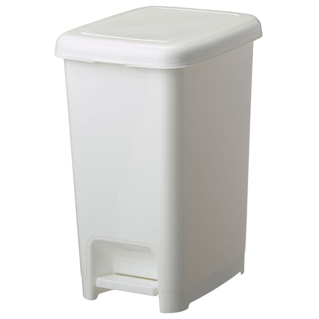Poubelle de salle de bains à pédale 15L - CUBO Couleur plastique blanc <span itemprop=