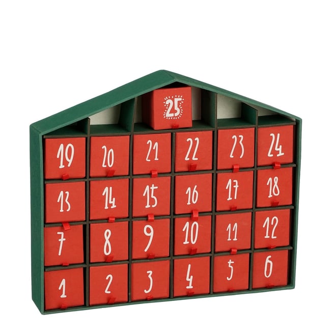 Calendrier de l'Avent Couleur rouge <span itemprop=