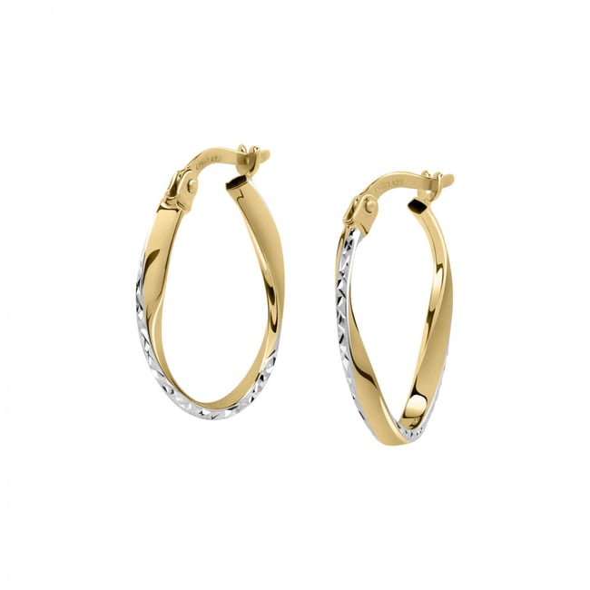 Boucles D'oreilles En Or Jaune 750 Classic or jaune <span itemprop=