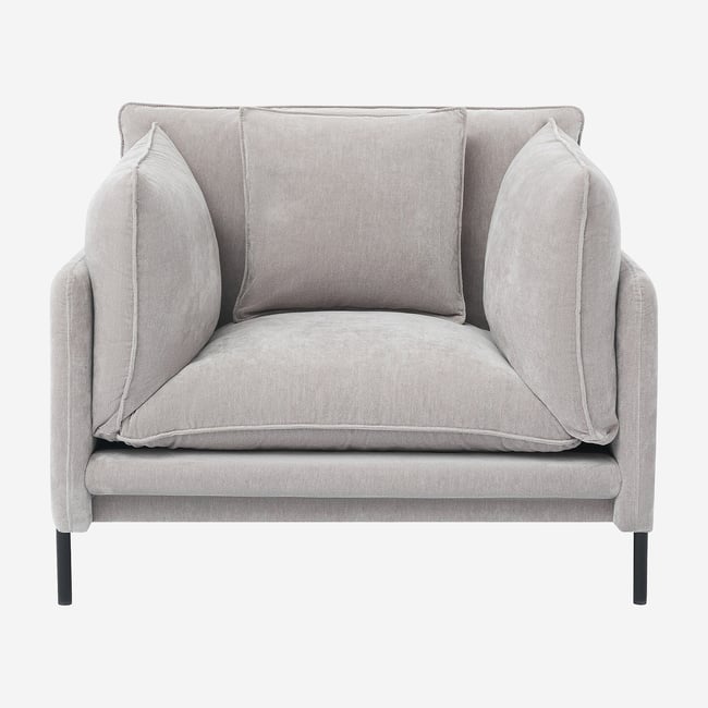 Fauteuil déhoussable en tissu garni de plumes FEATH ll - HABITAT