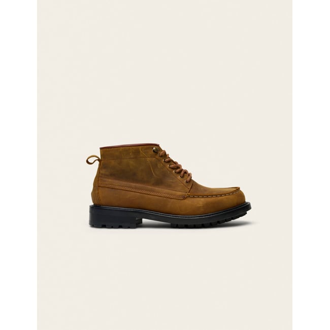 Bottines FENO cuir déperlant marron <span itemprop=