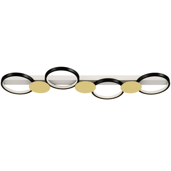 Plafonnier Acier Doré et noir Couleur noir <span itemprop=