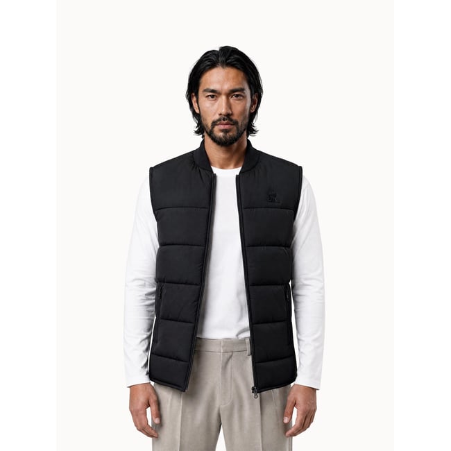 Doudoune sans manches déperlante Essentiel Essentiels ton/ton black <span itemprop=