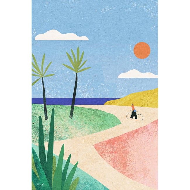Tableau paysage beach girl - HEXOA