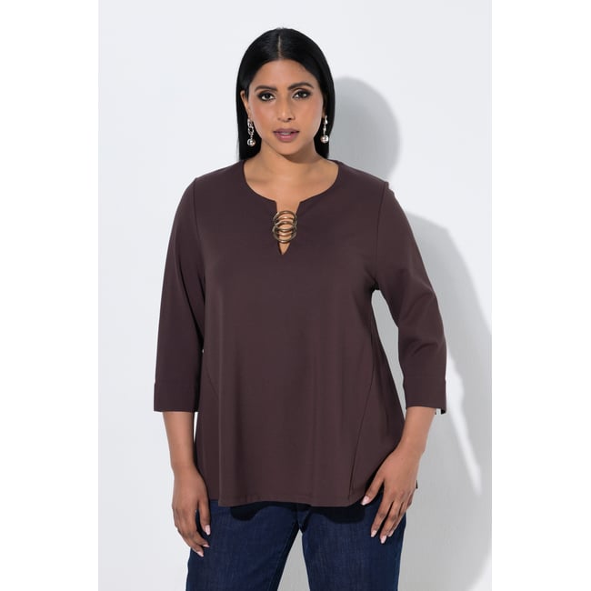 T-shirt point de Rome, anneaux fantaisie - ULLA POPKEN