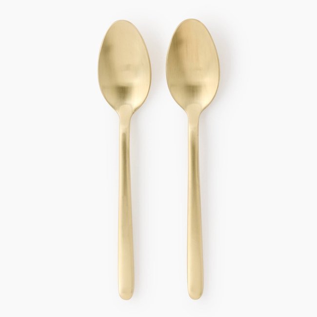 Lot de 2 - Cuillères à soupe, gamme amsterdam Couleur or <span itemprop=