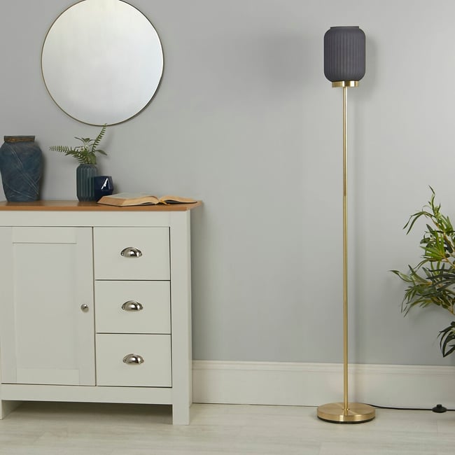 Spring Frosted Glass Wall Lamp in Gold, navy, SO'HOME
