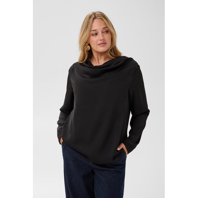 Blouse à manches longues noir black <span itemprop=