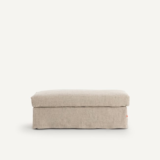 Reposapiés de lino manchado Neo Chiquito natural <span itemprop=