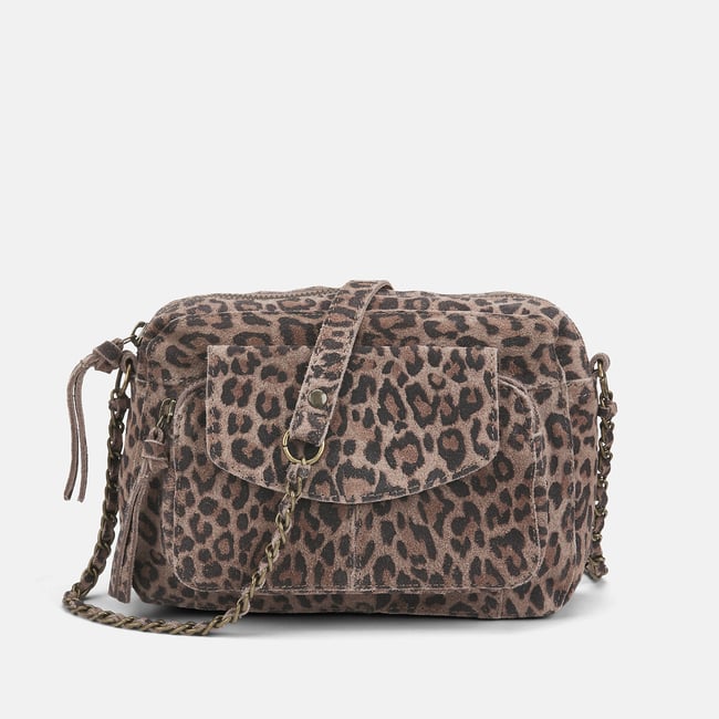 Petit sac à main Naina  léopard <span itemprop=