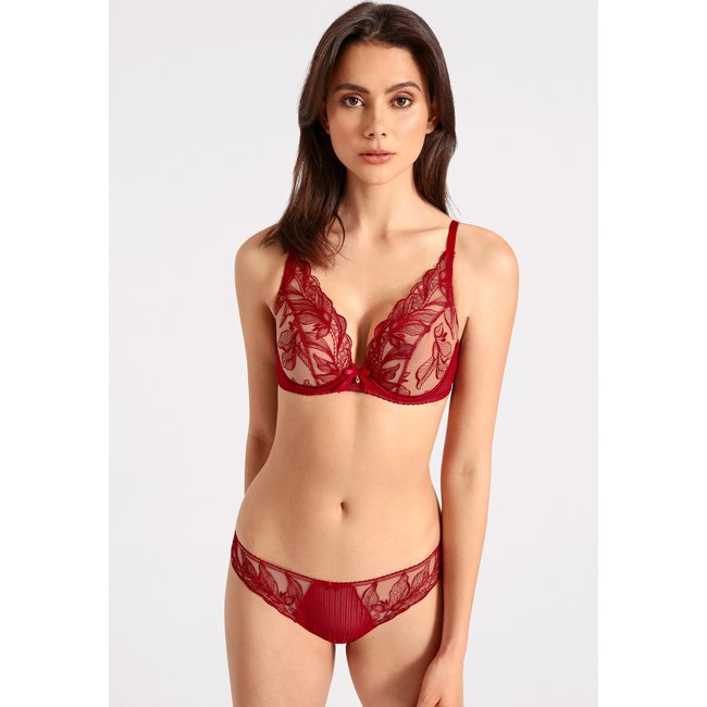 Soutien-gorge triangle avec armatures FLEUR DE TATTOO Rouge Ecrin rouge ecrin <span itemprop=