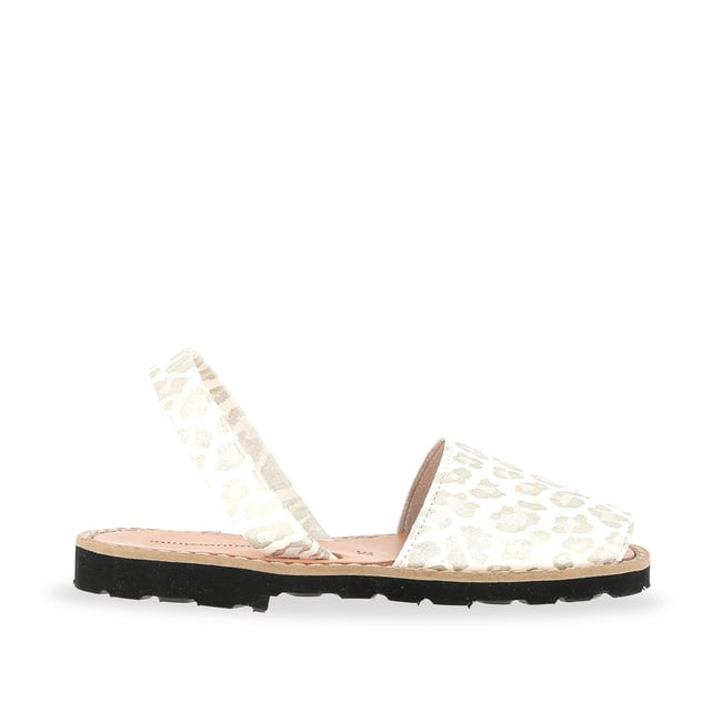 Sandales en cuir AVARCA METAL blanc <span itemprop=