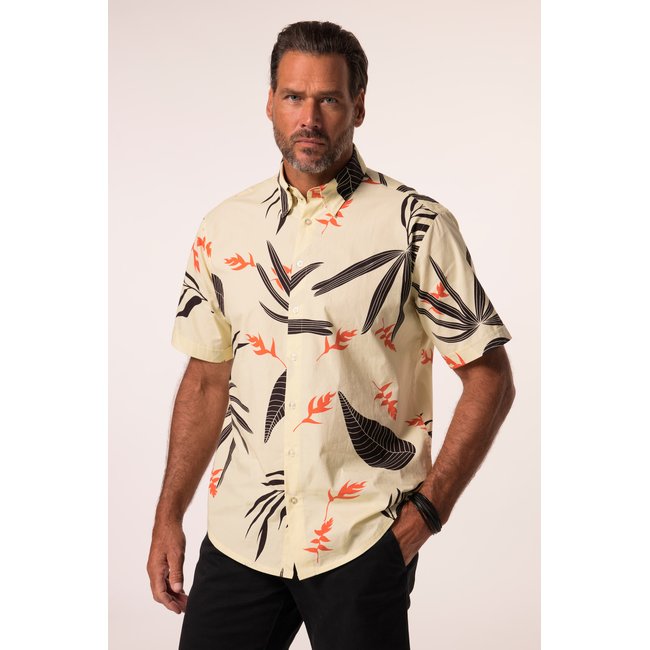 Chemise à manches courtes beige <span itemprop=
