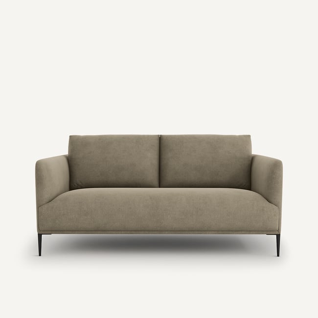 Canapé compact 3 places, en velours stonewashed, OSCAR - EMMANUEL GALLINA X AM.PM