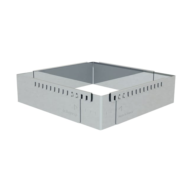 Cadre rectangle extensible inox 20 x 20 cm gris <span itemprop=