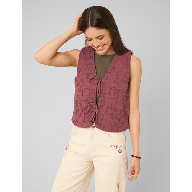 Veste sans manches pourpre <span itemprop=