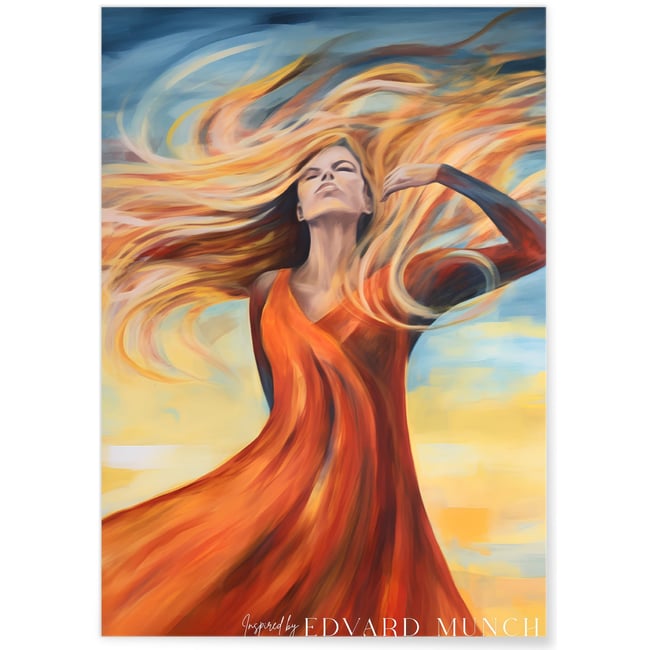 Affiche Edvard Munch n°7 Couleur blanc <span itemprop=