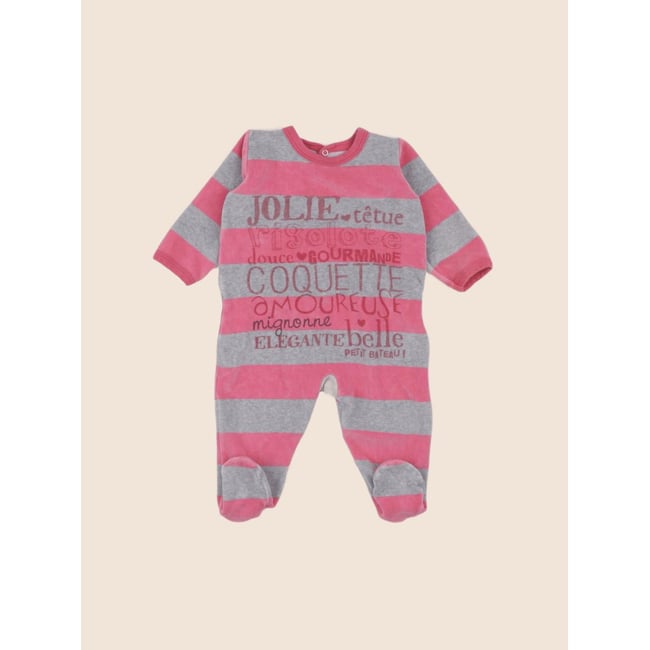 Pyjama velours - Très bon état rose <span itemprop=