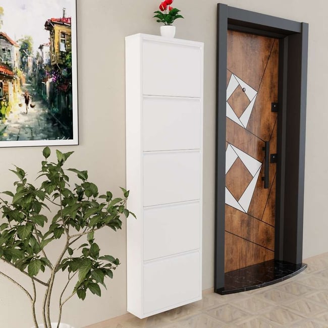 Тумба для обуви, 5 Piece Metal / 3 Пис Метал белый SO'HOME