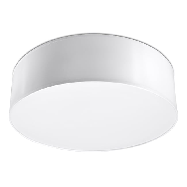 Plafonnier PVC Blanc E27 2 Arena Couleur blanc <span itemprop=
