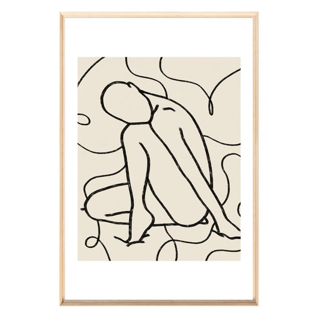 Tableau Mural Encadré Silhouette Humaine Line Art ABSTRAIT Couleur tableaux encadrés <span itemprop=
