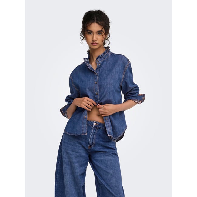 Chemise En Denim medium blue denim 1 <span itemprop=