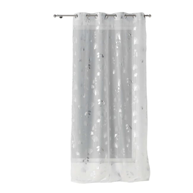 Panneau a oeillets rideau voile Bloomy blanc <span itemprop=