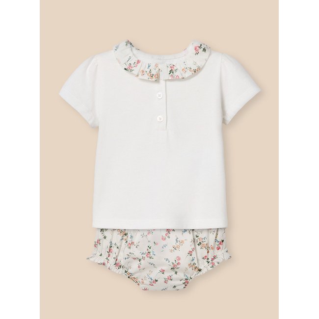 Ensemble T-shirt et bloomer en tissu liberty liberty elizabeth <span itemprop=