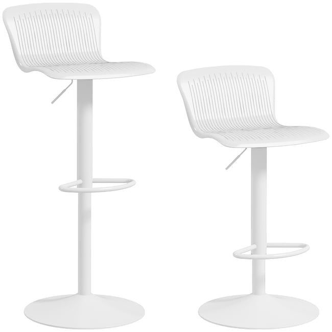 Tabouret de bar Polypropylène Blanc Couleur blanc <span itemprop=