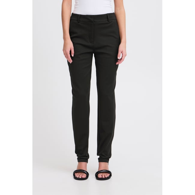 Pantalon coupe classique, jambes droits, taille mi-haute - ICHI
