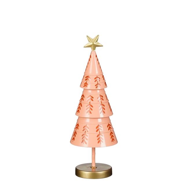Sapin de Noël décoratif H40 cm WINGLEY Couleur rose <span itemprop=