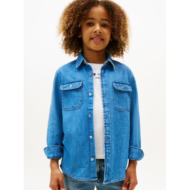 Chemise en denim denim <span itemprop=