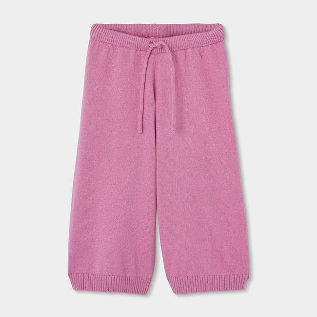 Pantalon fille avec cordon rose <span itemprop=