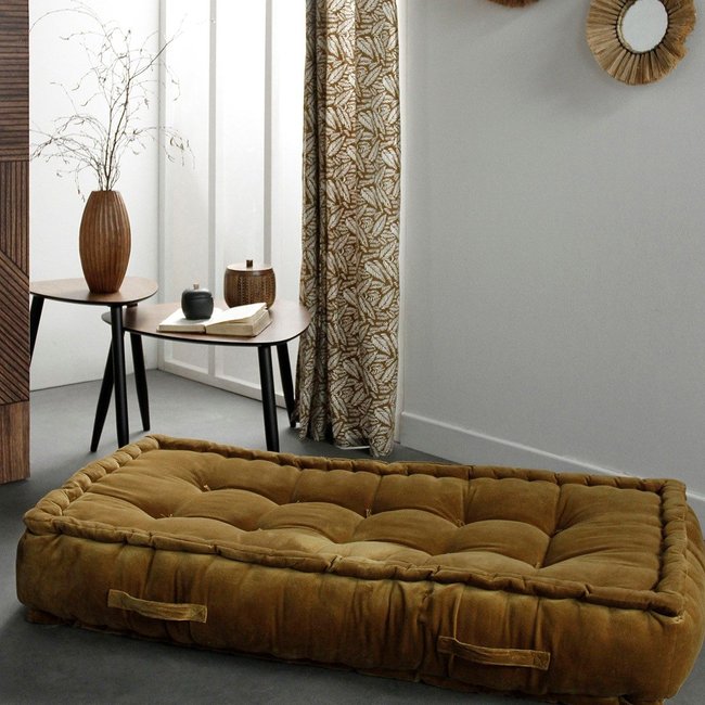 Matelas de sol velours uni coton TERANGA SEYDOU bronze <span itemprop=