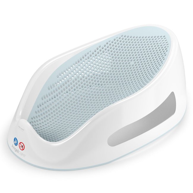 Transat de bain bleu clair, blanc <span itemprop=